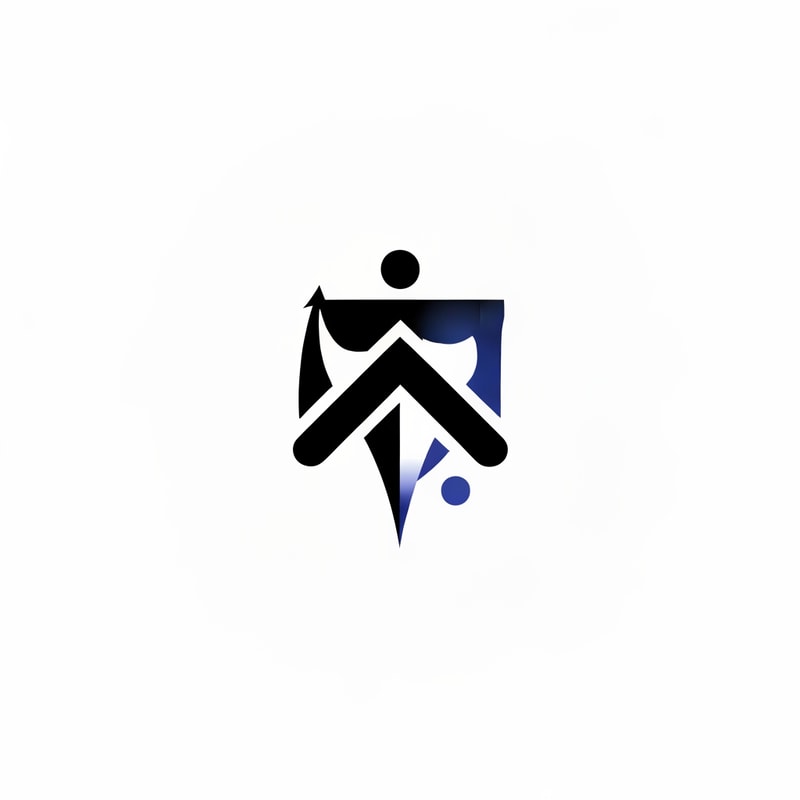 Create a minimalist and modern logo for a Discord server focused on self-improvement and personal development.
The design should be clean, simple, and powerful, using a black and deep blue color palette.
Style should feel competitive, disciplined, and high-performance (inspired by elite mindset and growth).
Include subtle symbolic elements like an upward arrow, abstract human figure, or geometric shapes representing progress, strength, and evolution.
Avoid clutter — keep it very minimal, sharp, and visually striking.
The logo should be easily recognizable even at small sizes (Discord icon format).
Use strong contrast, smooth lines, and a slightly futuristic aesthetic.