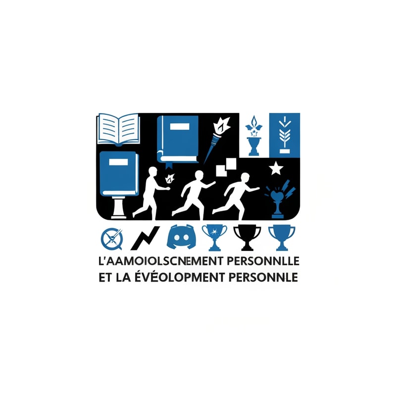 creer moi un logo pour un server discord baser sur l'amelioration de soi et le developpement personnel avec ub style simpliste plus noir et bleu et style compet