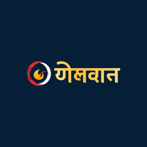 Professional logo design. change text to hindi "भागुबाई"