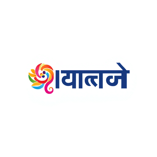 Professional logo design. change text to hindi "भागुबाई"