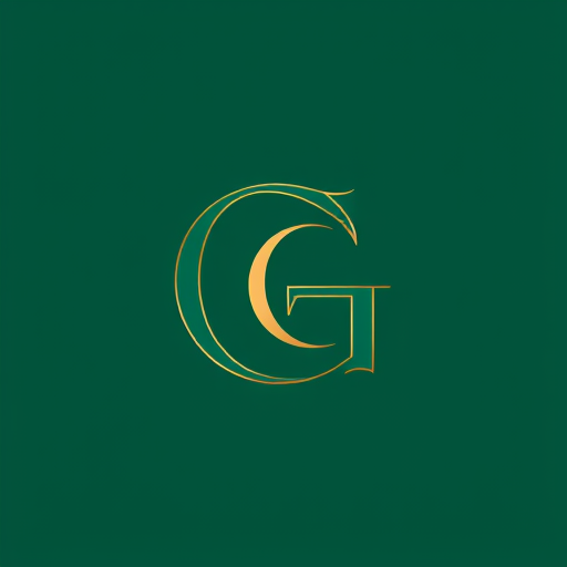 Professional logo design. Monogram logo combining the letters C and G, with strokes shaped like elegant ribbon or rope. The body of the design should subtly form the letters N and T inside the CG. Minimal, luxury style, vector-based, using emerald green and gold