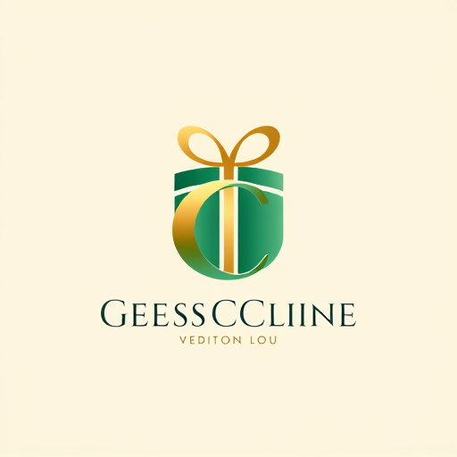 Professional logo design. Minimal luxury logo design featuring a gift box integrated with the letter C. The letter C should form part of the box structure, wrapping around it like packaging. Clean, modern, vector style with sharp lines and smooth curves. Use a premium color palette (gold, emerald green, ivory). No flowers or extra details, just a stylish combination of a box and the letter C