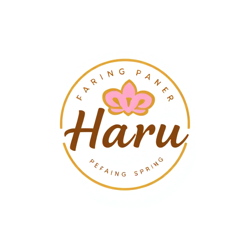 Professional logo design. A pastry logo with Haru means spring,