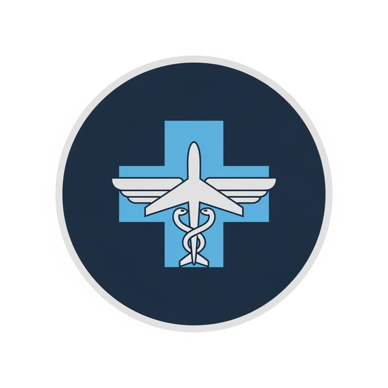 Flyhealth logo a unique airplan symbol round only logo not use text