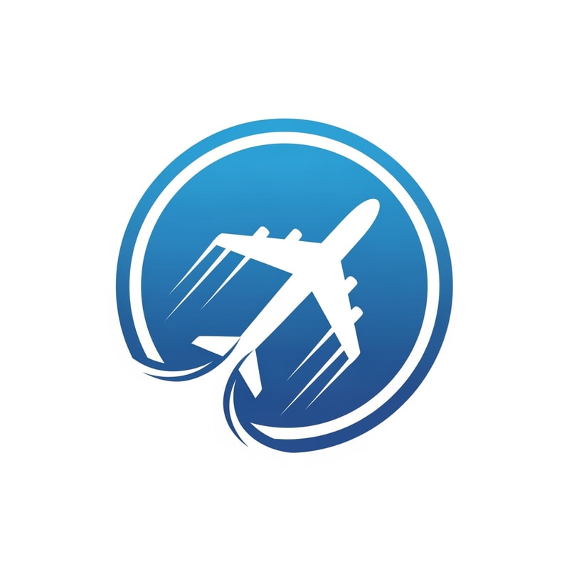 Flyhealth logo a unique airplan symbol round only logo not use text