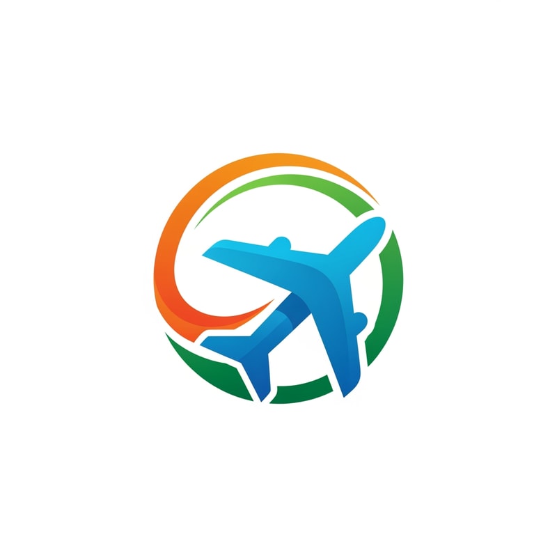 Flyhealth logo a unique airplan symbol round only logo not use text