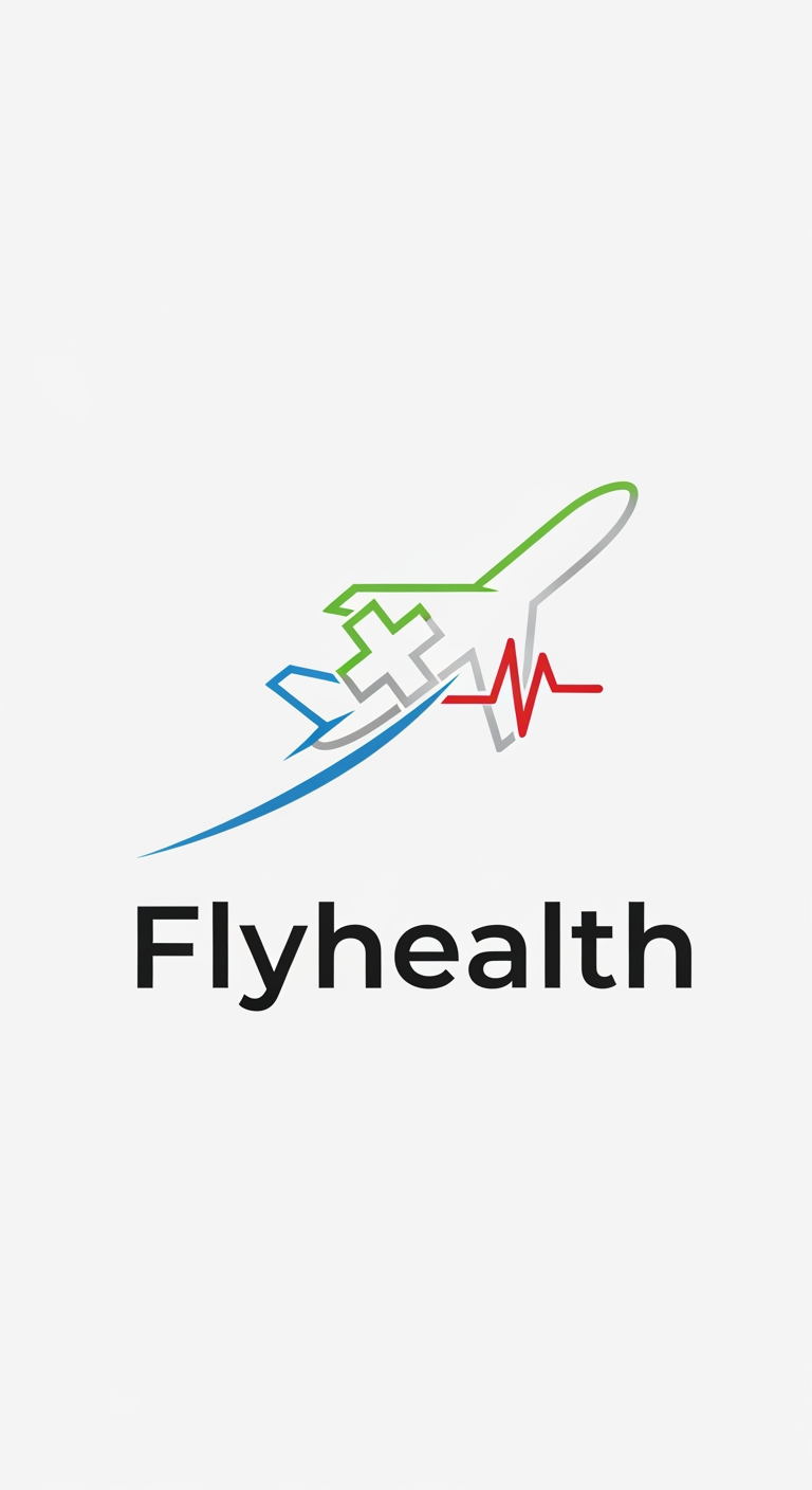 Flyhealth logo a unique airplan symbol only logo not use text