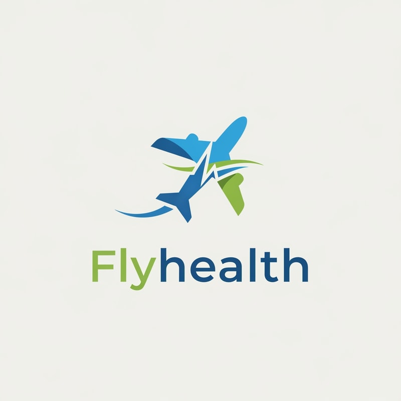 Flyhealth logo a unique airplan symbol only logo not use text
