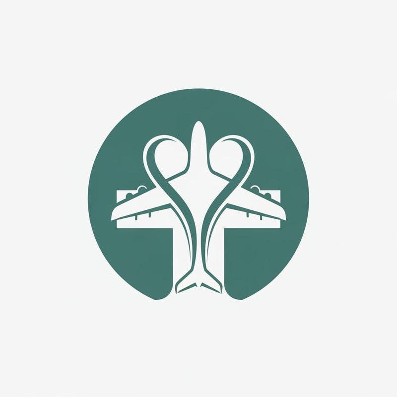 Flyhealth logo a unique airplan symbol round only logo not use text