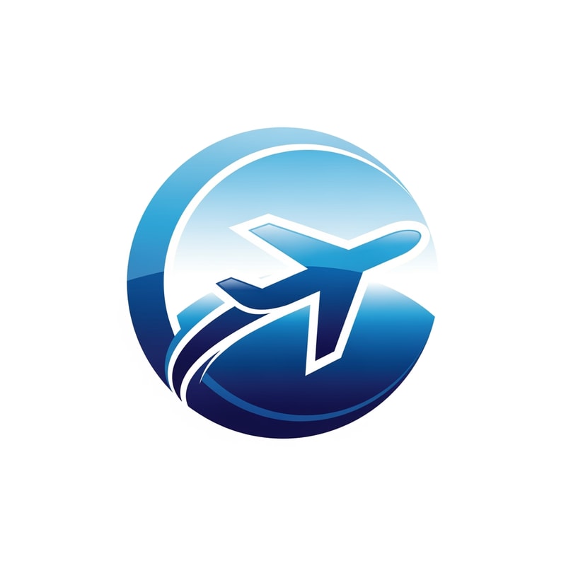 Flyhealth logo a unique airplan symbol round only logo not use text