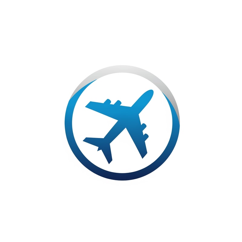 Flyhealth logo a unique airplan symbol round only logo not use text