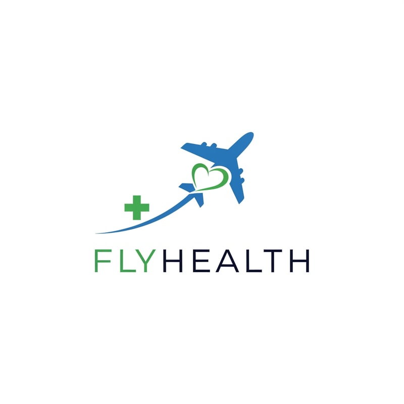 Flyhealth logo a unique airplan symbol only logo not use text