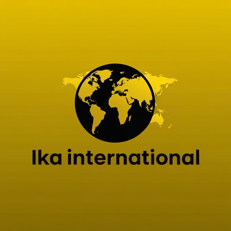 create a logo of Ecommerce + export name is ikainternational color is dark yellow black