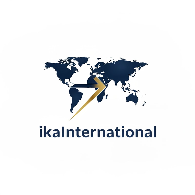 create a logo of Ecommerce + export name is ikainternational