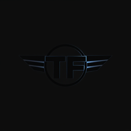 Professional logo design. a plane minimilist vector black logo with theme of a gym for my brand team fit logo should include two letters TF . minimilist simple only letters no words  and add simple minimlist plane add dumble vector on  sides make short and simple minimilist logo dont any other text only tf dont do words italic