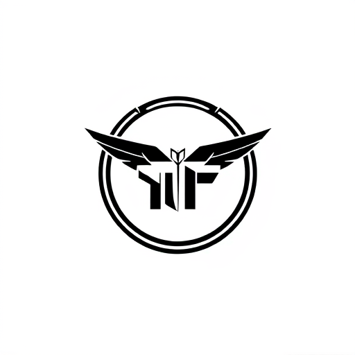 Professional logo design. a plane minimilist vector black logo with theme ofa gym for mu brand team fit logo should include two letters TF