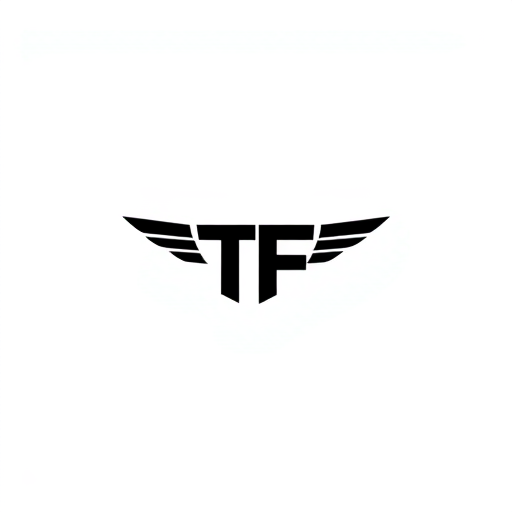Professional logo design. a plane minimilist vector black logo with theme ofa gym for mu brand team fit logo should include two letters TF . minimilist simple onoly letters no words