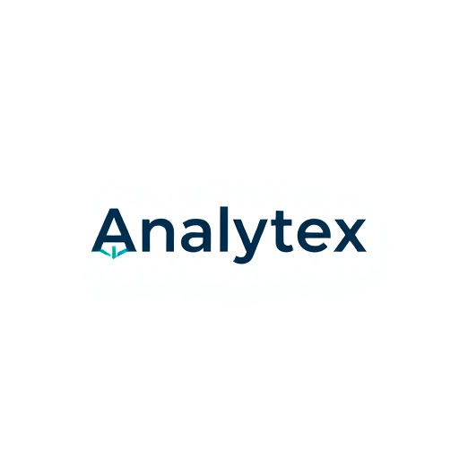 Professional logo design. Minimalist for a tech startup specializing in AI-powered data analysis named "Analytex": Abstract geometric shapes representing data flow and interconnectedness, cool blues and greens with a touch of vibrant teal, sleek sans-serif typeface. Design with a focus on modernism and clean aesthetics, precise lines and subtle gradients for a sense of depth, solid white background.