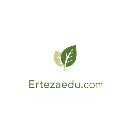 Professional logo design. Minimalist for a modern, sustainable clothing brand named "Ertezaedu.com": Abstract leaf motif with subtle texture, earthy tones of forest green, moss, and a hint of natural beige, clean and sans-serif font. Design with inspiration from Scandinavian design and organic forms, using a negative space effect within the leaf to subtly incorporate the brand initial, and a solid white background.