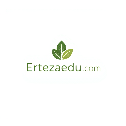 Professional logo design. Minimalist for a modern, sustainable clothing brand named "Ertezaedu.com": Abstract leaf motif with subtle texture, earthy tones of forest green, moss, and a hint of natural beige, clean and sans-serif font. Design with inspiration from Scandinavian design and organic forms, using a negative space effect within the leaf to subtly incorporate the brand initial, and a solid white background.