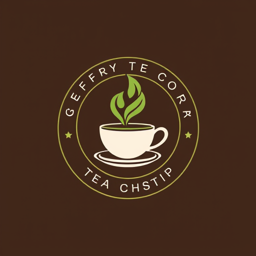 Professional logo design. tea shop logo with tea