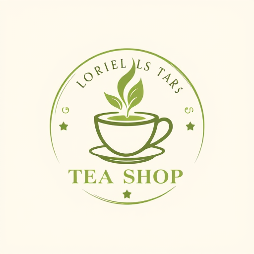 Professional logo design. tea shop logo with tea