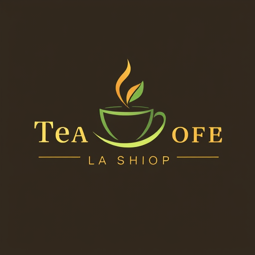 Professional logo design. tea shop logo with tea