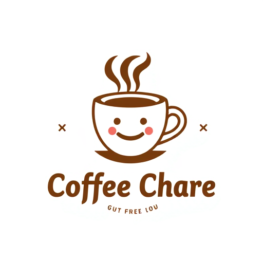 Professional logo design. coffee shop logo with coffee mug and yummy emoji