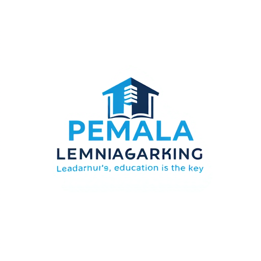 Professional logo design. PEMALA LEARNING SCHOOLADULT LEARNING SCHOOL EDUCATION IS THE KEYBLUE BLACK OR WHITE