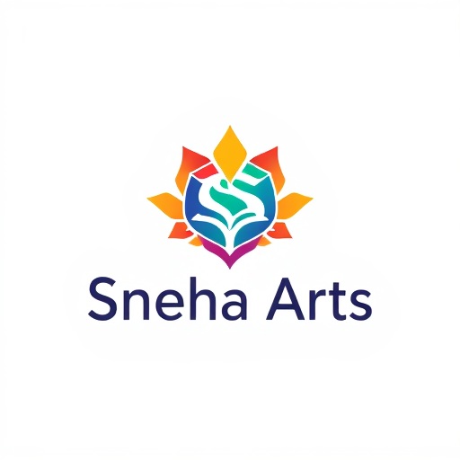 Professional logo design. give me professional logo for Sneha Arts. its used for professional drawing class . 4k resolution 2 color logo