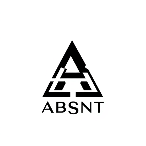 Professional logo design. Make a monogram with the name ABSNT use black and white