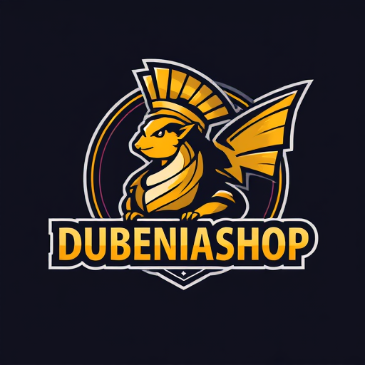 Professional logo design. I want to create a logo for the "DUBENIASHOP" try to create a pokemon merged with julius caesar