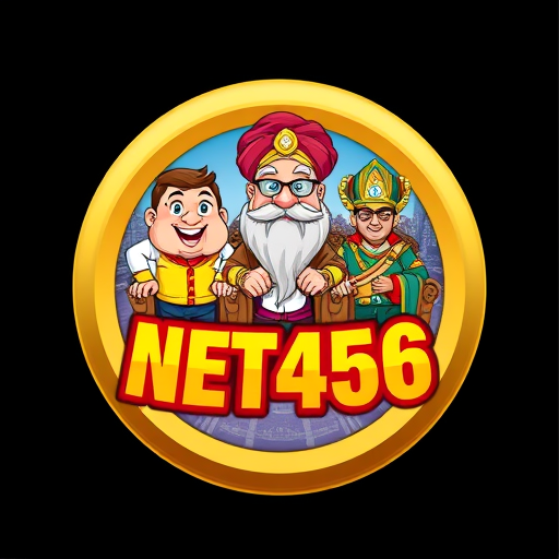 Professional logo design. Design a stunning, professional 3D cartoon-style logo for a YouTube channel named 'Cartoon NET456'. The logo should be inside a golden circular frame with the channel name written in large, bold, and vibrant letters. Inside the circle, include colorful and fun cartoon characters: a chubby and funny man, a wise old man with a royal turban, and a modern Indian soldier sitting on majestic thrones. The background should feature a hint of a futuristic, colorful cityscape. The entire design should be bright, eye-catching, and rendered in ultra-high-quality 8K cartoon style, perfect for a YouTube profile logo."Logo Design: