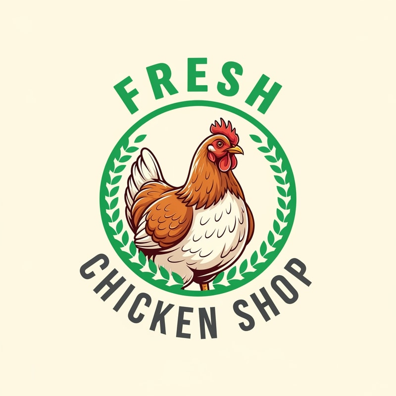 fresh chicken shop logo