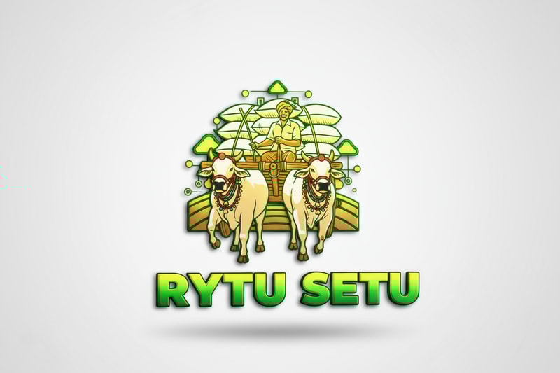 I want to create a logo for an agritech app "RYTU SETU" indian based company.keeping the attached file in the front.help me to get a 3d logo with multicolor gradeits.green and gold themes