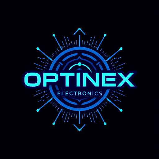 Professional logo design. a electronics all that use in use like toys unique products and look like aesthetic name is OPTINEX ELECTRONICS