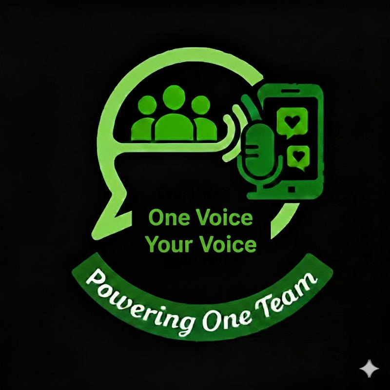 write Powering one team in the same style as One Voice and Your voice