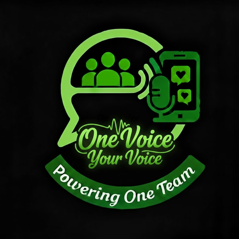 all the text should have same color, font and creative style like currently One Voice Your Voice