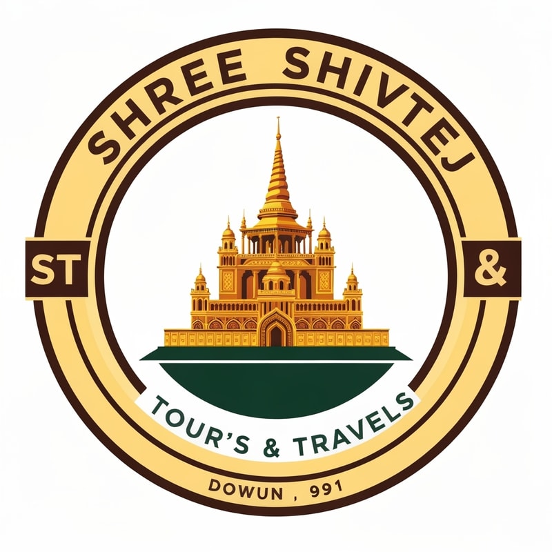 ST SHRI SHIVTEJ TOUR'S & TRAVELS ,round shape in text shree shivtej up side & tour's & travels dowun side