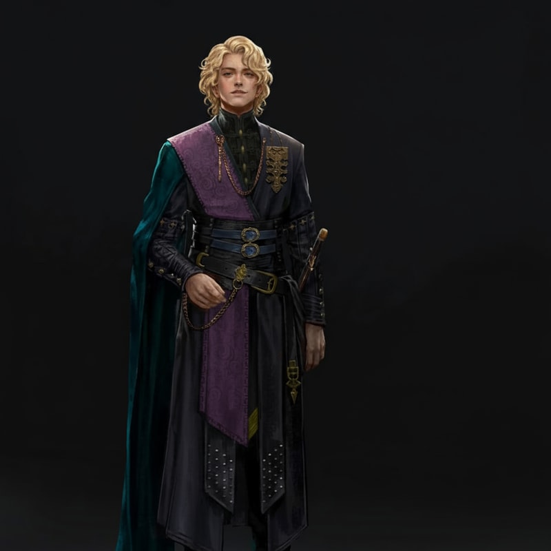 make the characters hair light blonde and curly