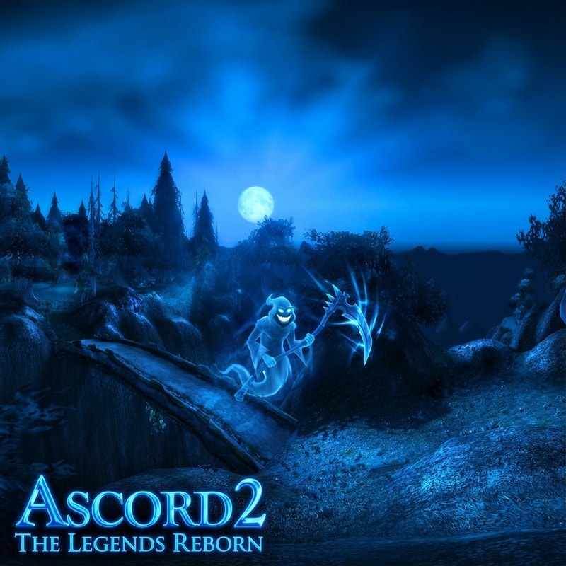 Szerkeszd át kékre. Legyen oda írva Ascord2 THE LEGENDS REBORN.  Kék phantom legyen kék effektes kaszával a kezébe és mosolyogjon