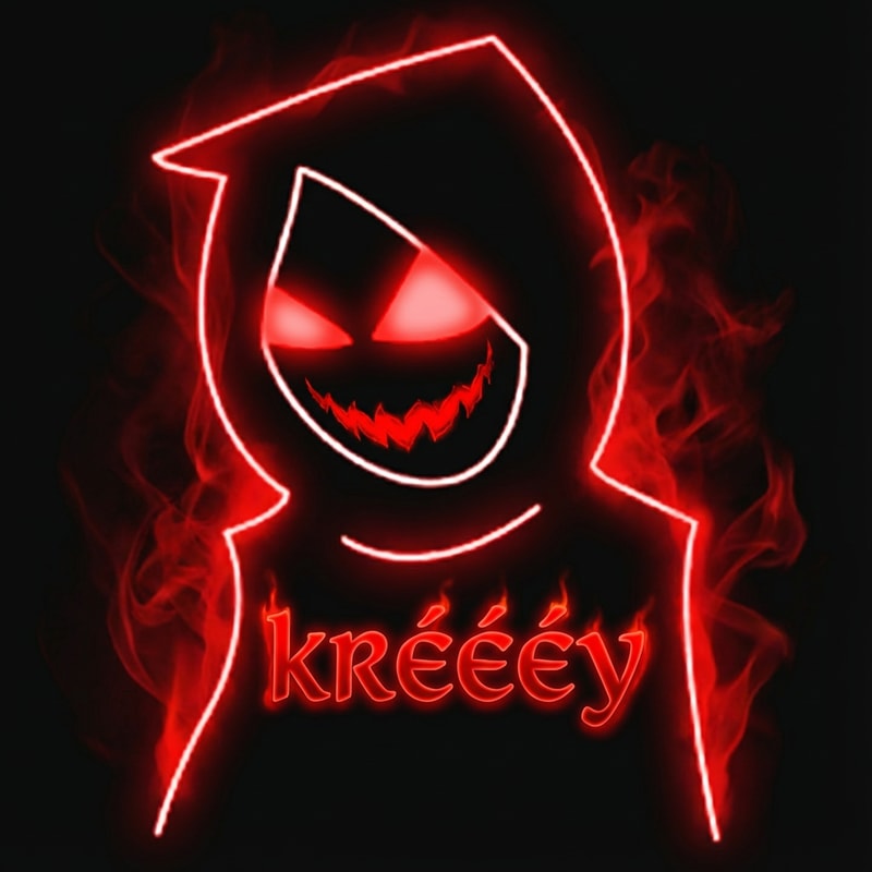 Ezt szerkeszd meg úgy hogy a fehér szemei Pirosak lesznek, és a poloja felé rá irod hogy "kRÉÉÉY". És valami gonosz mosolygó szája legyen. Epicen szerkeszd meg