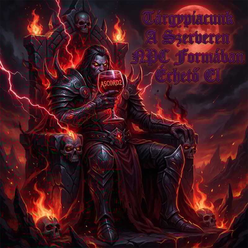 Szerkszd át.  Kép legyen valami+ extra legyen rajta 1 gonosz isten effektel piros szemmel üljön a trónon  illetve Ascord2 felirat jól látszódjon -es pohárból igya a vért  Az irás a képen legyen ugyan az csak szebb betütpiussal.