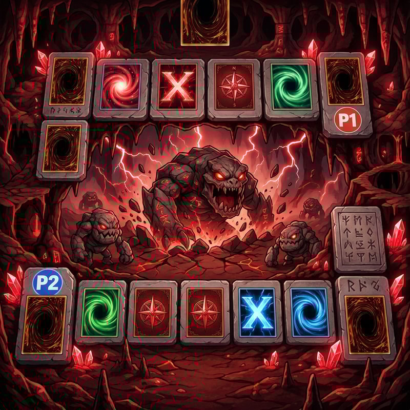 Alakitsd át olyanra hogy jól nézzen ki használj szimbolumokat is egyes területekre stb Föld stiluszban legyen vörös szemü föld alatti szörnyek