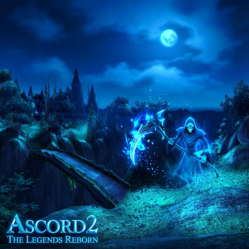 Szerkeszd át kékre. Legyen oda írva Ascord2 THE LEGENDS REBORN. Kék phantom legyen kék effektes kaszával a kezébe és mosolyogjon