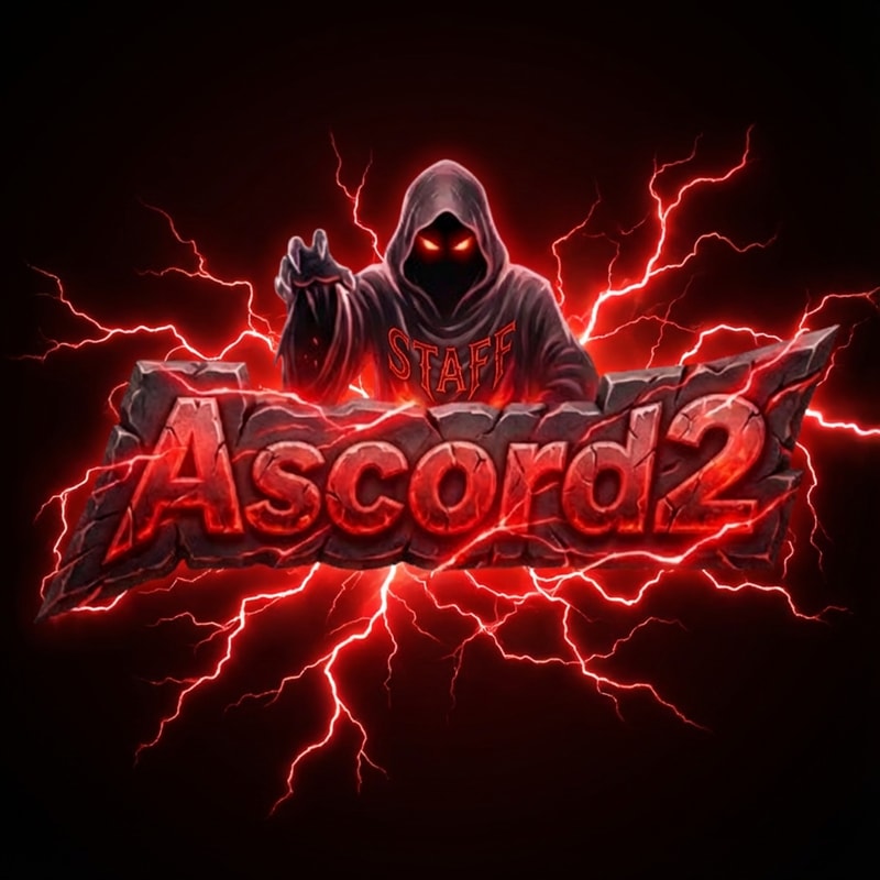 Szerkeszd át. Ascord2 feliratra. phantom maradhat piros szemmel a kasza tünjön el. Illetve legyen körülöte piros villámok. Piros szín mardhat. illeve a phanom ruházatba gravirozd bele a STAFF szót. Villám csak a felirat és a kaszás körül legyen máshol ne legyen