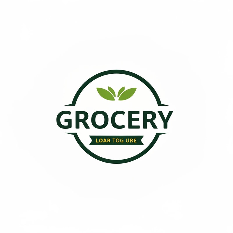 Grocery of logo color is green & dark yellow
