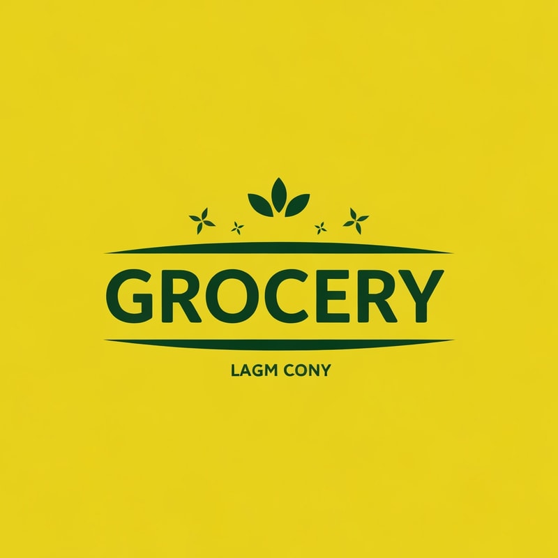 Grocery of logo color is green & dark yellow