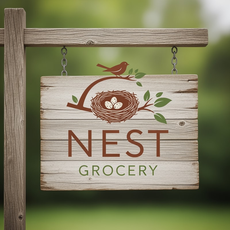 Nest grocery logo