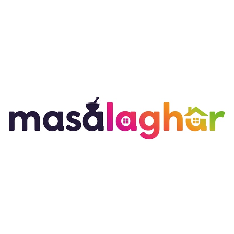 masalaghar logo like blinkit font end color